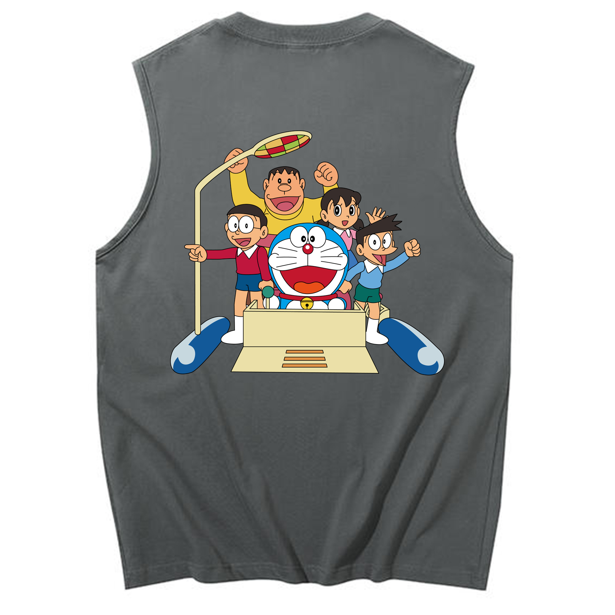 （画像用） ドラえもん 骨川 スネ夫 Doraemon Honekawa Suneo コットン100％タンクトップ（背面プリント）